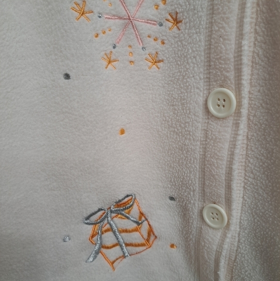 Vintage Holiday Lightweight Button Up Cardigan  Size S - Picture 5 of 9